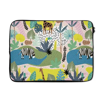 Produktbild von MuchoWow® Laptop Hülle 14 ZollDschungel - Natur - Farben Laptoptasche - Laptoptasche - Stoßsicher - Schutzhaube
