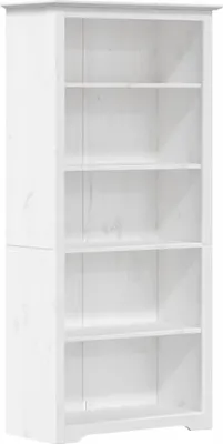 Immagine prodotto di Libreria BODO 5 Ripiani 82x40x173 cm Legno Massello Pino Bianco