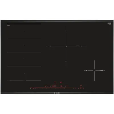 Zdjęcie produktu dla Bosch PXE875DC1E, Czarny, Wbudowany, Płyta indukcyjna strefowa, Szkło ceramiczne, 4 stref(y), 4 stref(y)