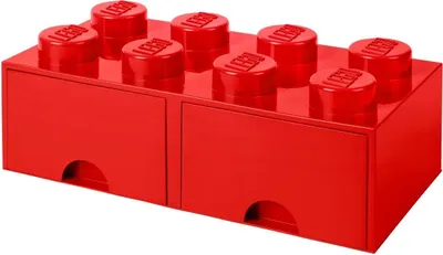 Produktbild von LEGO Schubladenbox STORAGE BRICK DRAWER 8 2 Schübe rot