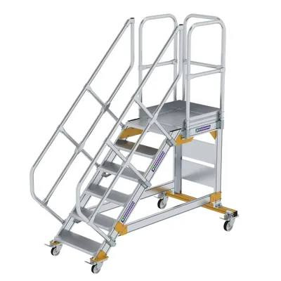 Produktbild von MUNK Plattformtreppe fahrbar 45° Stufenbreite 600mm 6 Stufen
