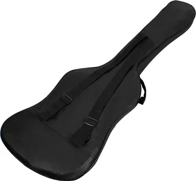 Image de Sac à dos pour basse avec housse de guitare, sac en oxford 600D avec éponge épaisse, pour basse électrique, guitare électrique, noir, imperméable, compact, avec bandoulières et poignées réglables