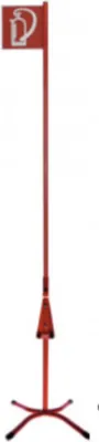 Produktbild von Feuerlöscher-Ständer mit Stange, rot X-Fuß