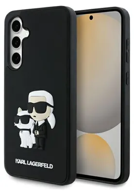 Produktbild von Karl Lagerfeld KLHCS24FE3DRKCNK S24 FE S721 black/black hardcase 3D Rubber Karl&Choupette Schutzhülle