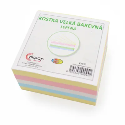 Produktbild von Bunter Notizblock mit geleimter Bindung, 80 g/m², 6 Stück