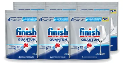 Produktbild von 6 x Finish Quantum All in 1 Geschirrspültabs - Vorteilspackung - 6 Stücke
