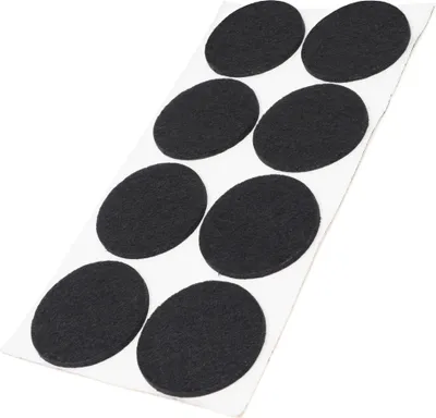 Produktbild von Adsamm® | 8 x selbstklebende Filzgleiter / Schwarz / Ø 50 mm / rund / Möbelgleiter aus Filz mit 3.5 mm Stärke