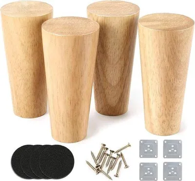 Produktbild von Famanu Möbelbeine 10 cm - 4 Stück - Robuste und langlebige Tischbeine für hohe Belastungen