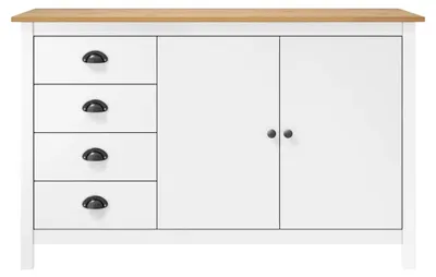 Immagine prodotto di vidaXL Credenza Hill White 130x40x80 cm in legno di pino massiccio