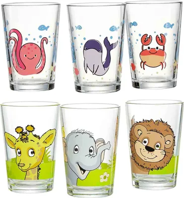 Produktbild von Ritzenhoff & Breker Dschungel- und Meerestiere Kinderbecher Set 6-teilig