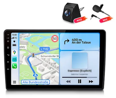 Obrázek produktu pro 4+64GB, s kamerou a mikrofonem, autorádio pro Škoda Fabia 2007-2014, CarPlay, Android Auto, WiFi, GPS navigace, RDS, DSP, DAB+, Bluetooth, 10 palců