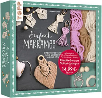 Produktbild von Kreativ-Set Einfach Makramee. Mit Anleitungsbuch und Material