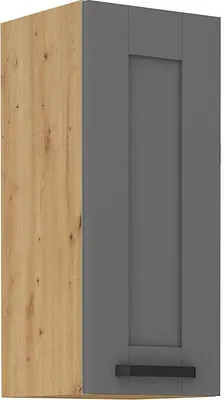 Produktbild von Küchenhängeschrank LAILI – Breite 30 cm, grau / Artisan-Eiche