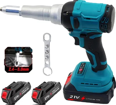 Obrázek produktu pro Elektrická nýtovací kleště, síla 20000 N, bezkartáčový motor, 2 baterie