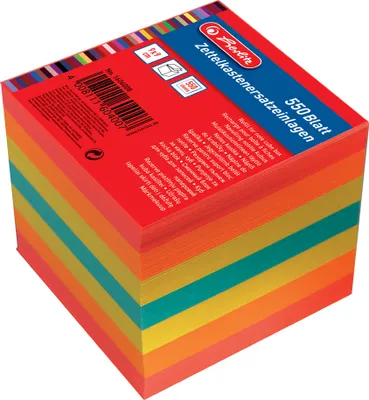 Image de Herlitz Zettelkastenersatzeinlage farbig 9x9cm 550Blatt eing