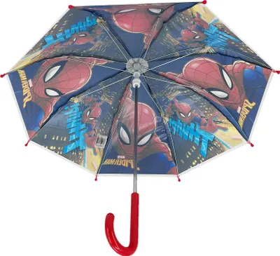 Produktbild von Marvel Spider-Man Kinder Regenschirm 66 cm blau Metallgestell ab 3 Jahren