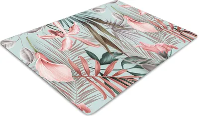 Produktbild von Stuhlunterlage Bürostuhlunterlage 120 cm x 90 cm Bodenmatte Bürostuhlunterlage - Pastellblumen