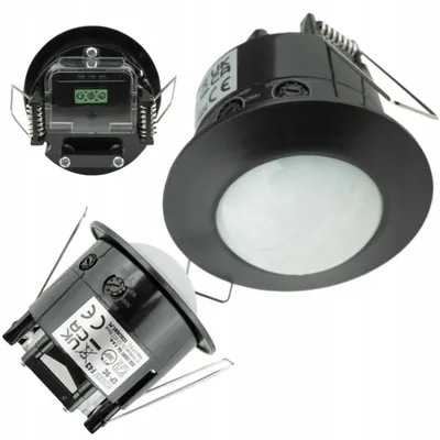 Image de Détecteur de mouvement PIR pour plafond encastré jusqu'à 600W IP20 noir Ecolight EC20337