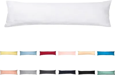 Produktbild von Jersey Kissenbezug 40x145 cm 100% Baumwolle Kopfkissenhülle Bettkissenbezug Kopfkissenbezug superweich Kissenbezug Weiss