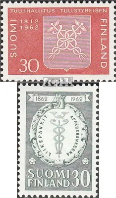 Produktbild von Briefmarken Finnland 1962 Mi 548,549 (kompl.Ausg.) postfrisch Zolldirektion Finnland