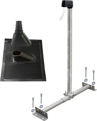 Produktbild von PremiumX BASIC TV SAT Dachsparrenhalter 100cm Mast Alu Antennenziegel schwarz