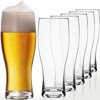 Zdjęcie produktu dla Szklanki do piwa 500 ml zestaw 6 sztuk kufel szklany bezołowiowy