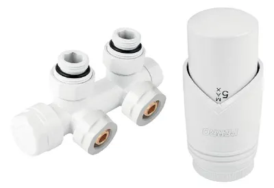 Zdjęcie produktu dla Novaservis Akcesoria - Zestaw przyłączeniowy z przyłączem centralnym, rozstaw 50 mm, biały ZTD30WH