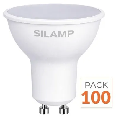 Produktbild von 100er-Pack – GU10-LED-Glühbirne 8 W, 220 V – Warmweiß 2300 K – 3500 K