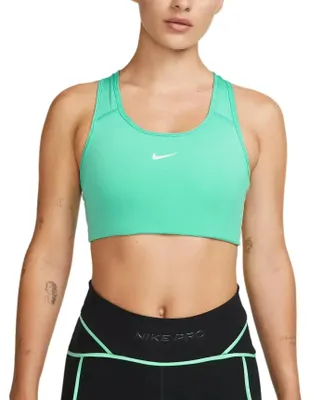 Produktbild von Lauf-BH für Damen Nike Swoosh-Grün-XS