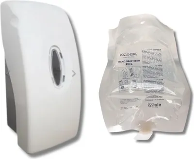 SET Handdesinfektionsmittelspender Weiß + 800ml Desinfektionsgel von Proandre