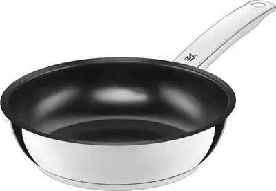Zdjęcie produktu dla WMF 0748206021, Okrągły, Patelnia uniwersalna, Stal nierdzewna, 400250 °C, Stal nierdzewna, Ceramika, Gaz, Indukcja, Płyta jednolita