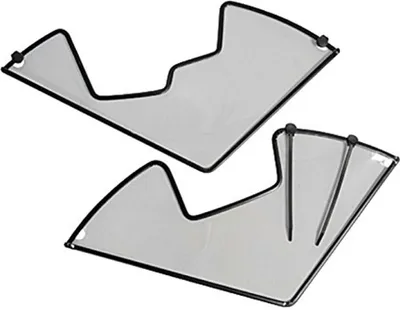 Produktbild von HESLING Mantelschoner 26" / 28" , speziell für Kunststoffradschützer, Dynamoausschnitt links , schwarzer Alu-Rand, mit C