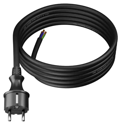 Imagen del producto de Cable de conexión de 4 metros con conector recto, 250 V, 16 A, 3 x 2,5 mm², IP44, H05VV-F, PP-40H, color , modelo W-98395