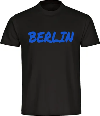 Produktbild von multifanshop Kinder T-Shirt - Berlin blau - Textmarker, schwarz, Größe 152