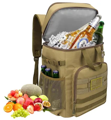 Image de Sac isotherme 43L, glacière, sac de pique-nique, boîte de maintien au chaud, couleur kaki