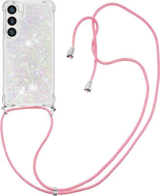 Produktbild von Samsung Galaxy S26 Plus Hülle - Coverup Liquid Glitzer Back Cover mit Handykette - Weiß