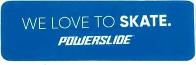 Obrázek produktu pro Powerslide We Love To Skate samolepka modrá  Modrá Jedna velikost