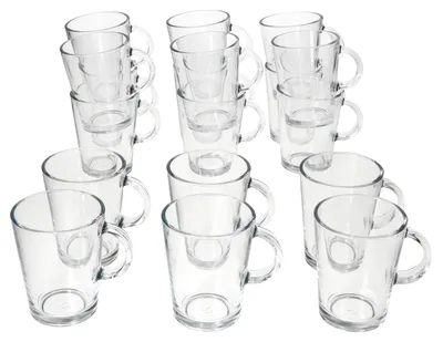 Produktbild von Ritzenhoff Coredo 18x Teegläser mit Henkel 250ml H10,5cm Trink-Glas klar Kaffee