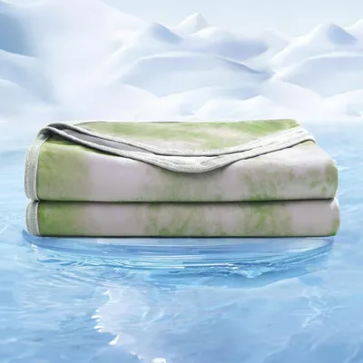 Productafbeelding van Koeldekbed Arc-Chill Q-Max > 0.5, 152 x 203 cm, 2-in-1, zomerdeken, dubbelzijdig, aquarelgroen