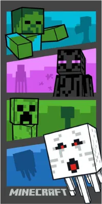 Obrázek produktu pro Minecraft Badetuch 70x140cm - Adventure Time Design