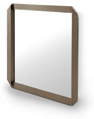 Produktbild von Casa Padrino Luxus Wandspiegel Messing 100 x 100 x H. 6.8 cm - Wandspiegel mit Spiegelglas - Moderne Wohnzimmer Möbel - Luxus Qualität