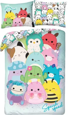 Produktbild von Squishmallows Squish squad Bettbezug140 x 200 cm (70 x 90 cm) Polyester