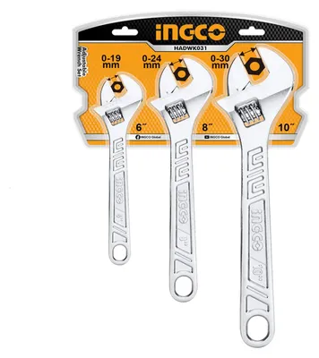 Obrázok produktu pre Sada nastaviteľných kľúčov 0 - 30mm, 3ks Ingco