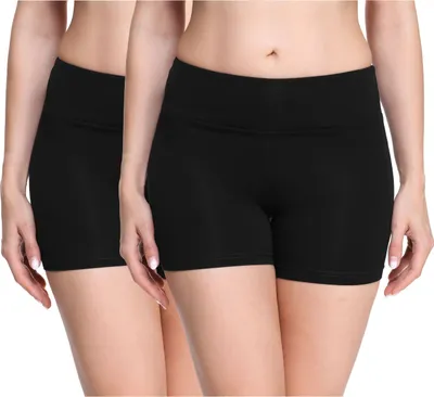 Produktbild von Merry Style Damen Shorts Radlerhose Boxershorts aus Viskose 2Pack MS10-284(Schwarz/Schwarz (2Pack), L)
