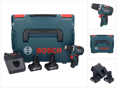Image de Bosch GSR 12V-35 Professional Perceuse-visseuse sans fil 12 V 35 Nm Brushless + 2x batterie 6,0 Ah + chargeur + L-Boxx