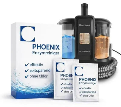 Produktbild von Neoprenreiniger 100g (5L) Enzymreiniger + Nasssauger Komplettset Granulat-Konzentrat gegen Schweißgeruch | PHOENIX