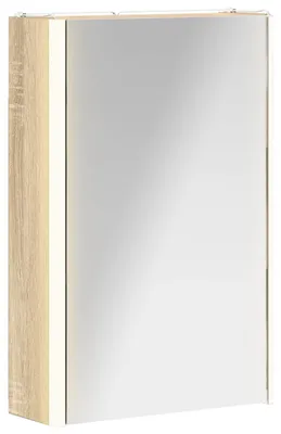 Zdjęcie produktu dla Szafka łazienkowa z lustrem vidaXL, dąb Sonoma, 33 x 11,5 x 50 cm