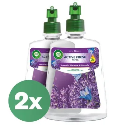 Produktbild von Air Wick Active Fresh Lavendelfeld und Glockenblume Nachfüllpackung für automatische Lufterfrischer 2x228m