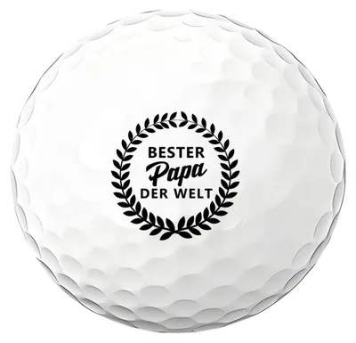 Produktbild von Golfball Geschenkset "Glück ist einen Opa wie dich zu haben" Weiß 42,6 mm Surlyn/Synthetik Kautschuk 1 Stück