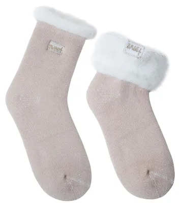 Immagine prodotto di 2 paia di calze termiche da donna, ideali per l'inverno, calze morbide e calde completamente foderate in pile e lana, taglia 36-42, colore kaki